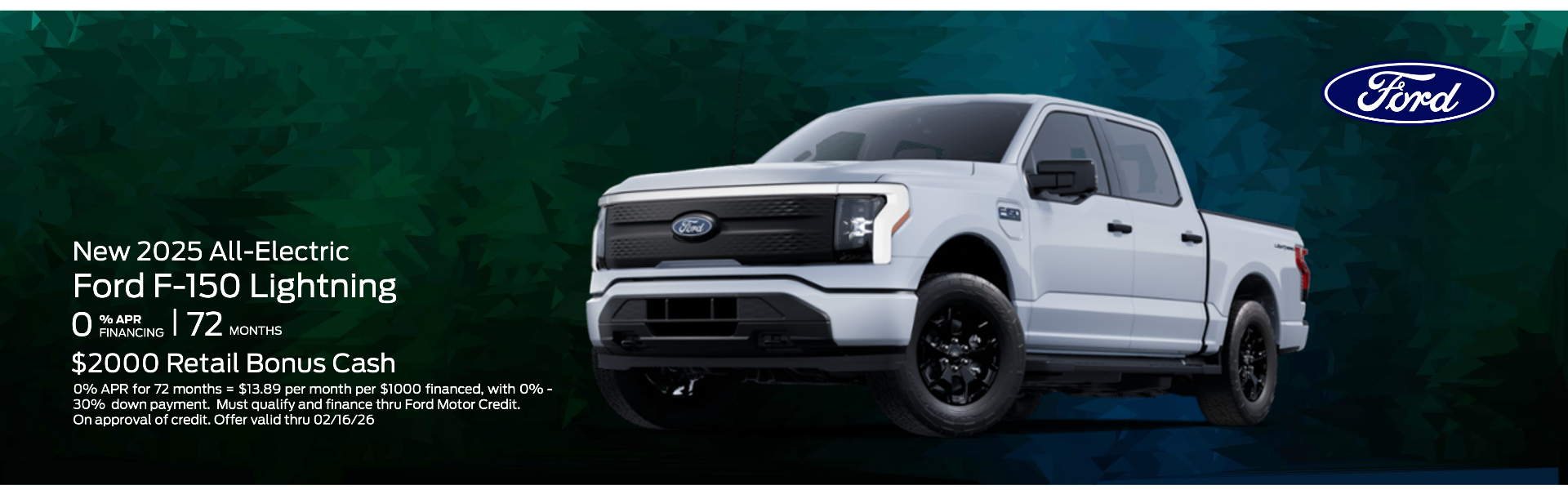 0% APR / 72 Months + $2000 Retail Bonus Cash